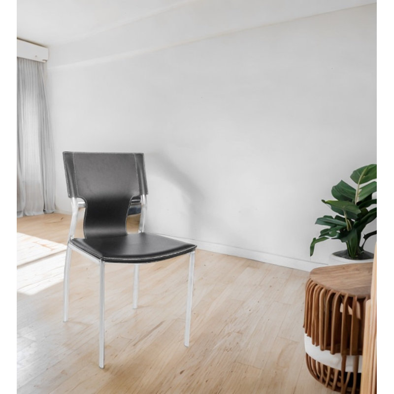 Chaise de salle à manger rembourrée Danyeal, Noir