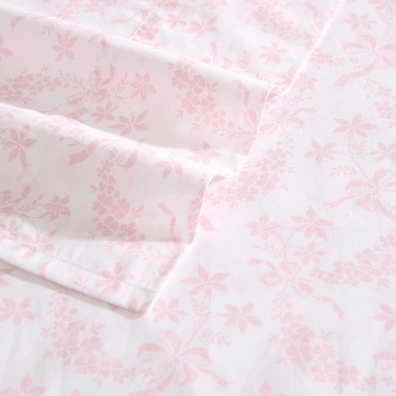 Ensemble de draps en percale de coton Percale Novelty Laura Ashley, Ensemble de draps pour grand lit avec deux taies d