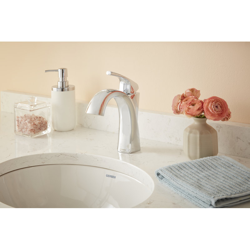 Robinet de salle de bain monotrou avec drain Vaughn, Chrome