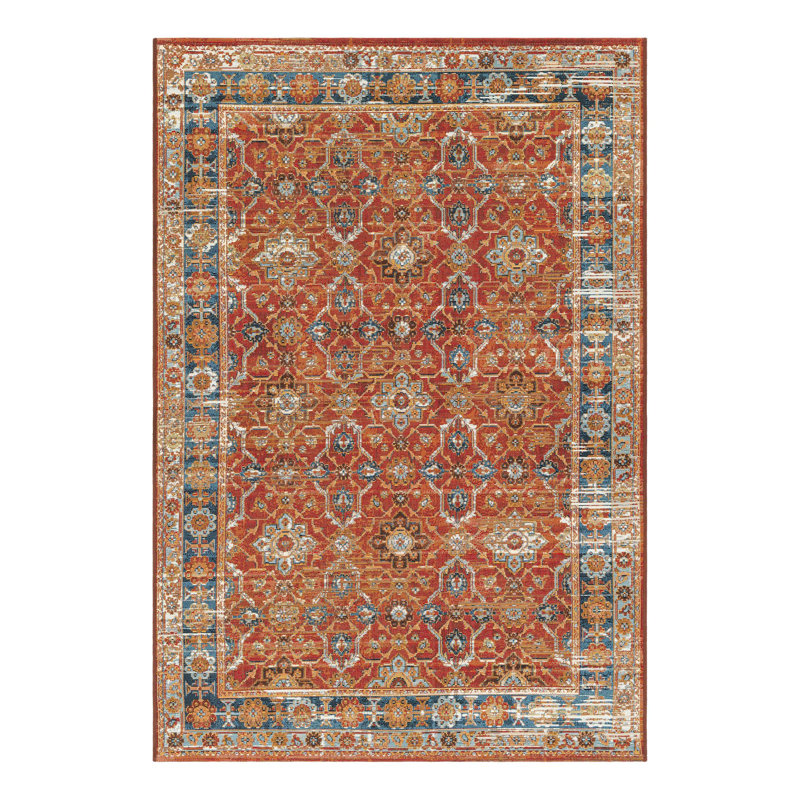 Outdoor Traditional Area Rug, Rectangle 4'1" x 6'1"
