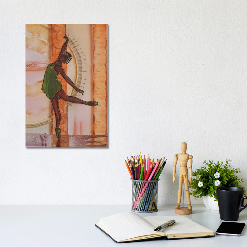 Solo in Green 1 Piece Wrapped Canvas Painting, 20.32 cm H x 30.48 cm W