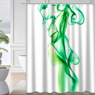 Rideau de douche Green Smoke Swirl