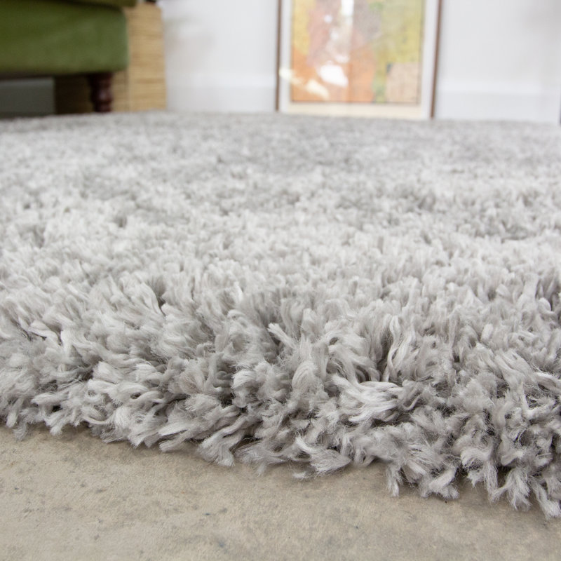 Antenore Shaggy Silver Rug, Rectangle 160 x 230cm