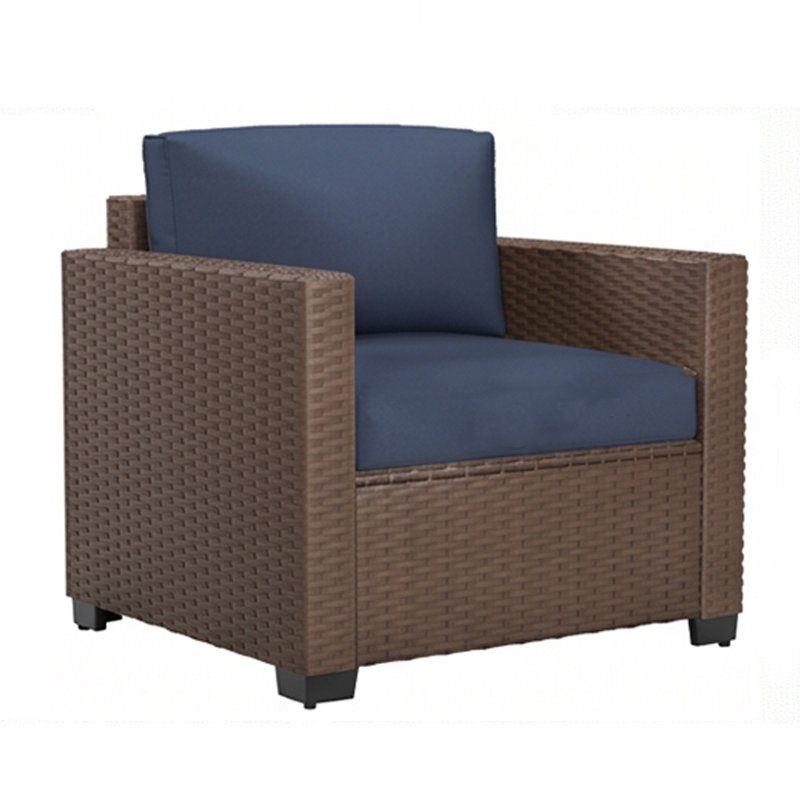 7 Piece Sectional Seating Group With , Coffee Table, 6317Nv-A, Navy