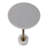 Decorative Round Metal Marble Top Drink Side Table with Pedestal Base for Living Room - Modern Accent Table for Slim Narrow End Table Design - White & Gold-671675196