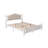 Pine wooden Bed with Upholstered Headboard and Panel Footboard,-1788357989-1809944510