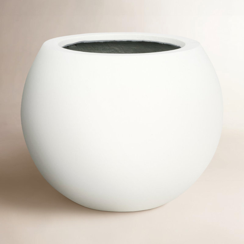 Pot à fleurs Mcgill, Blanc, H 12,7 po x l 15,7 po x P 15,7 po