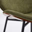 Chaise coquille de style Mid-Century moderne avec tissu orange et finition noyer, offrant style et confort-1593920354