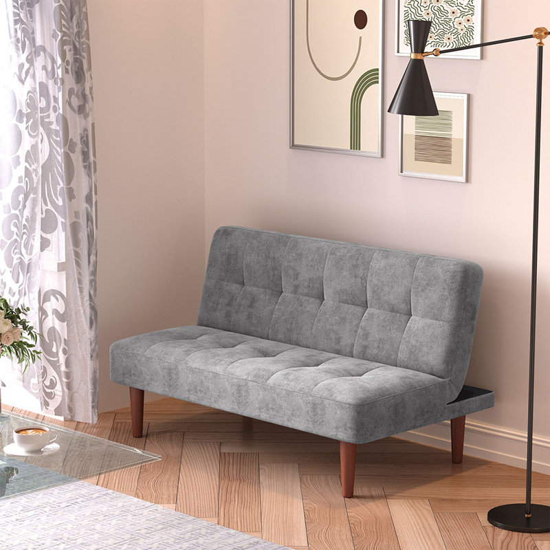 2 Seater Linen Sofa Bed, Grey