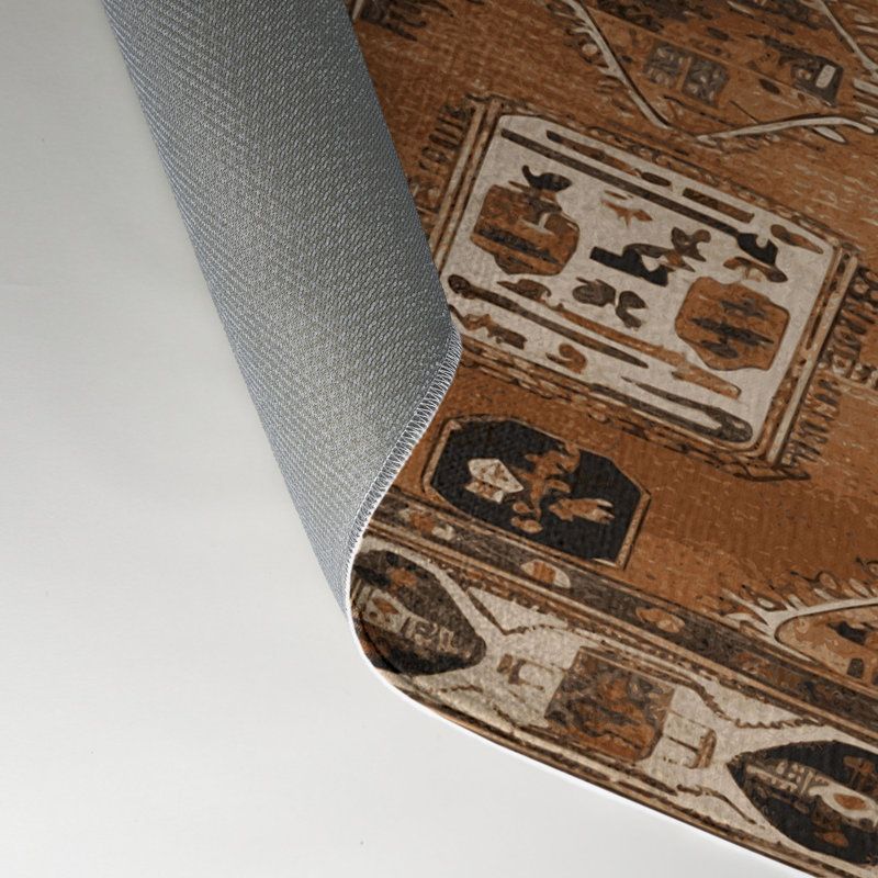 Tapis turc intérieur et extérieur brun, Rectangle 5 pi x 7 pi