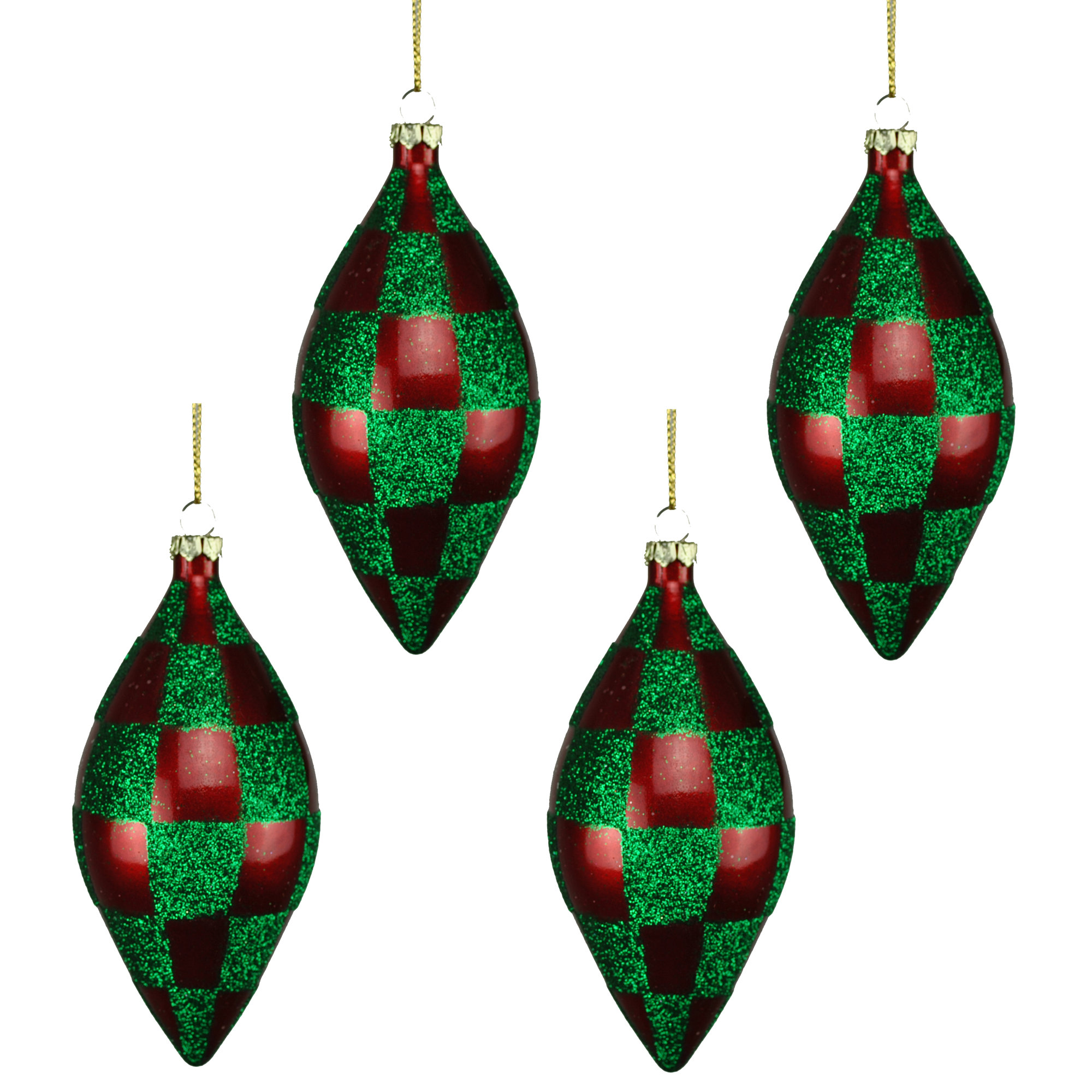Finial Ornament, Red/Green