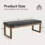 Banc rembourré en similicuir de 53 po de largeur-129390812