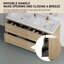Meuble-lavabo autoportant avec lavabo, meuble-lavabo avec comptoir en résine de pierre et tiroirs à fermeture en douceur