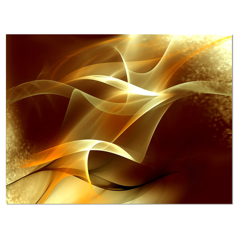 «Lukens Light Yellow Abstract Fractal Design», impression sur toile tendue, H 8 po x l 12 po, Toile tendue