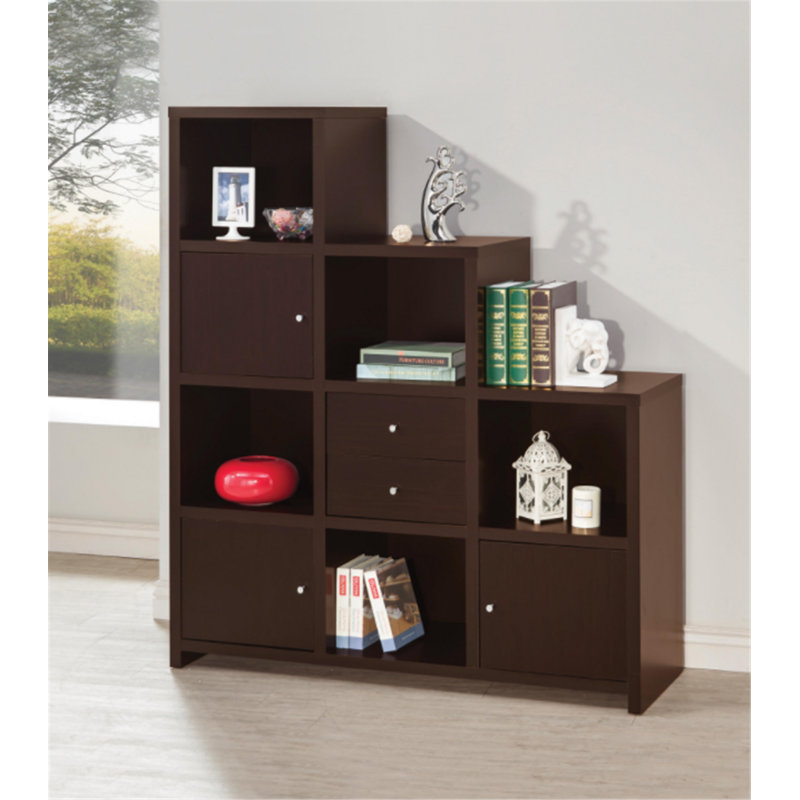 Ribeiro Drawers Bookcase, Cappuccino