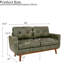 65-Inch Modern Minimalist Two-Seater Sofa, Featuring Breathable Polyester Fabric And Solid Wood Legs-988273107