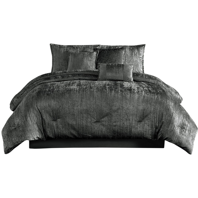 Riverbrook Home Turin Rosé, Édredon de très grande taille et 6 pièces suppl, Gris