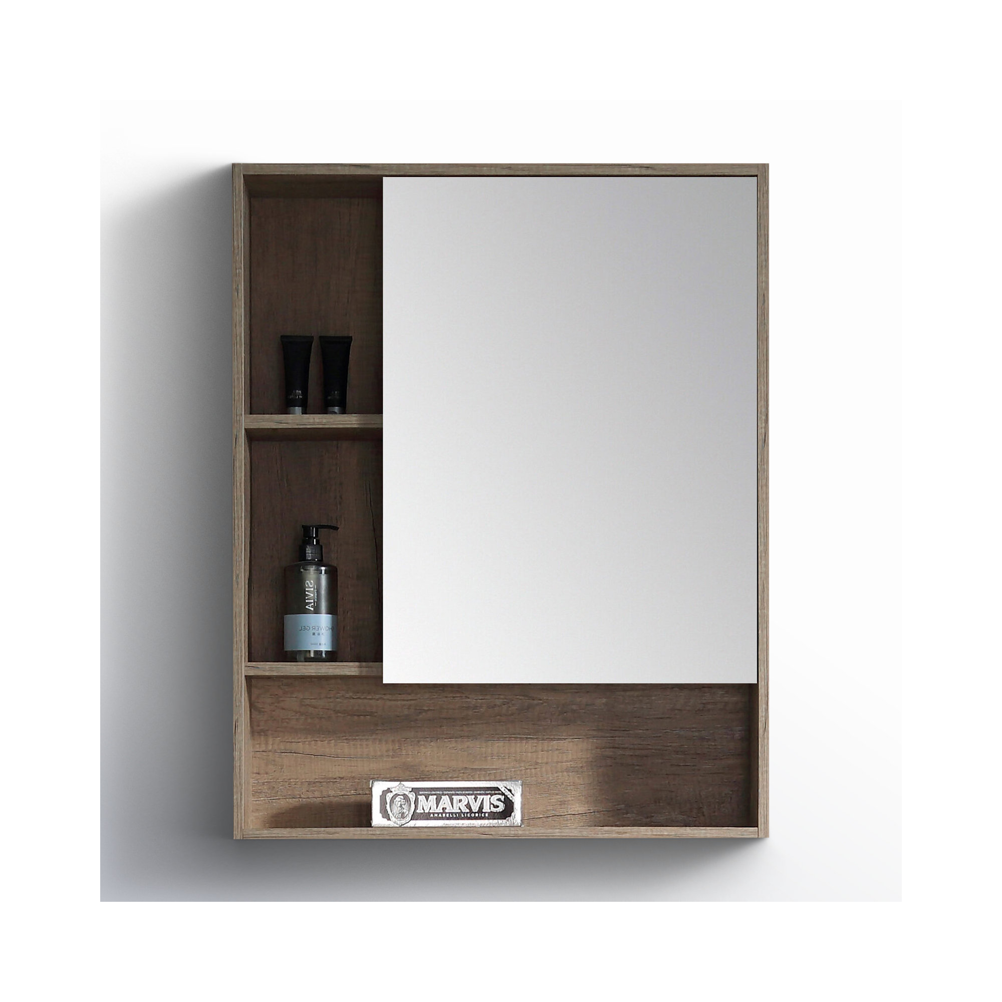 Jensen Surface Medicine Cabinet, Gray, Right