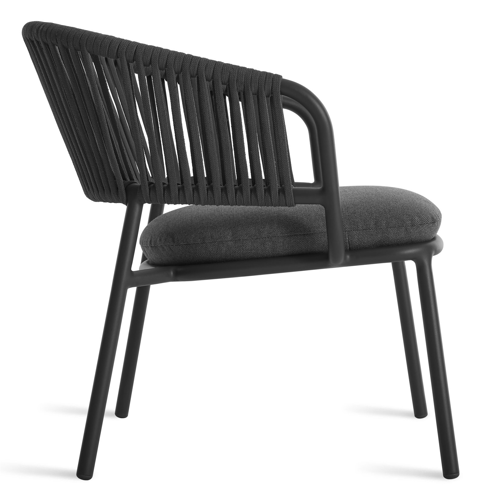 Mate Powder Coated Aluminum Outdoor Lounge Chair , Sunbrella® Cushions Included, Toohey Charcoal