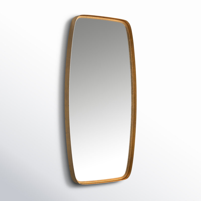 Miroir mural Belle, 40 po x 20 po, Feuille d'or