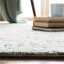 Tapis ivoire / bleu en laine touffeté à la main Ikat-1740070599