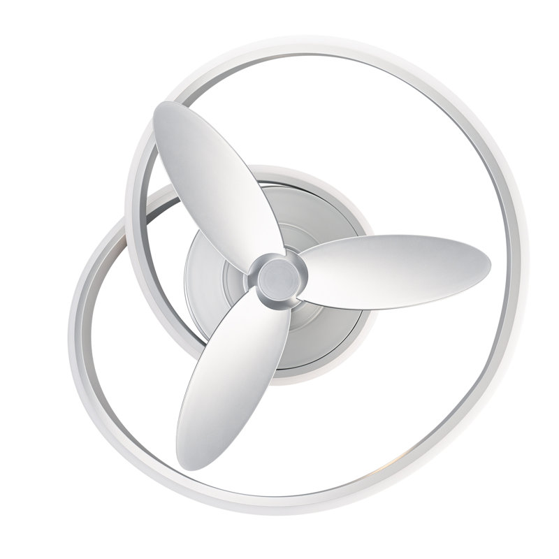 Veloce 3-Blade Smart Fandelier, Titanium Silver