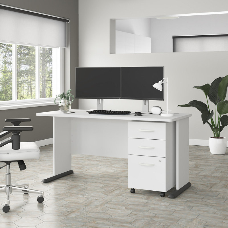 Ensemble de bureau d'ordinateur Studio A, Blanc