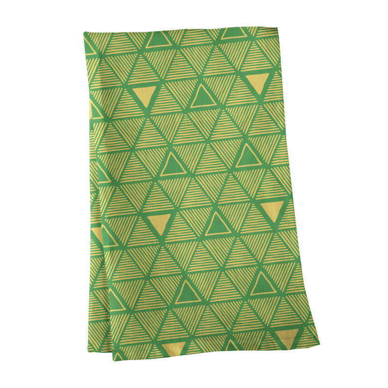 Jordao Tea Towel Kitchen Towel, Green/Canary, Poly Twill