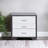 Eloy White & Black Finish Accent Table