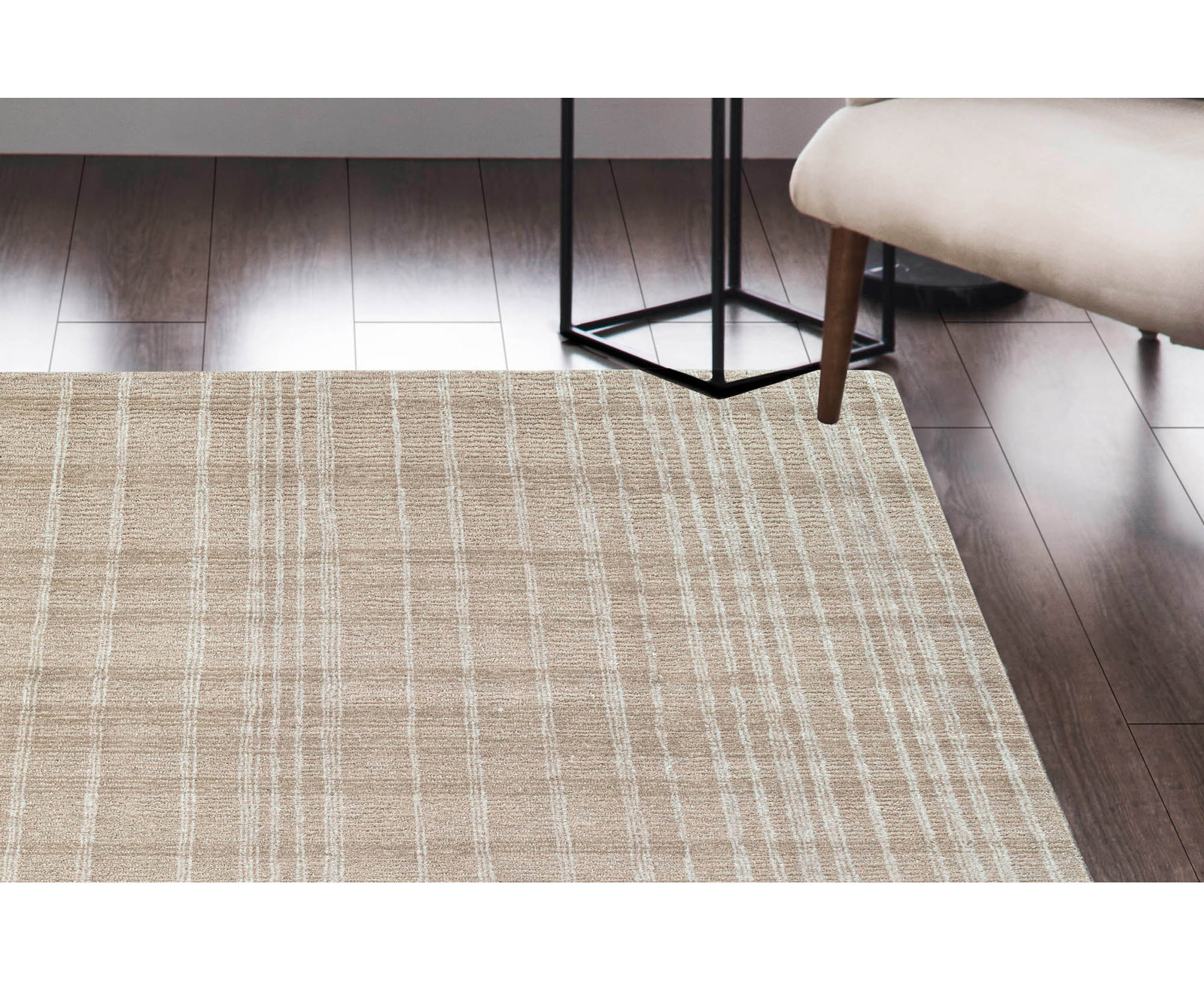 Sanura Hand-Tufted Striped Wool Rug, Runner 2'6" x 8'