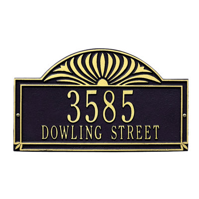 Sunburst 2-Line Wall Address Plaque