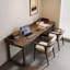 Bureau rectangulaire en bois massif noyer clair-1171814107