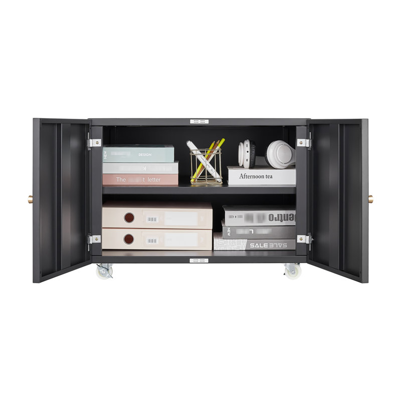 Armoire pour bureau Maher, Noir