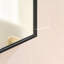 Miroir de salle de bain mural 60 po x 22 po carré noir, design minimaliste, cadre en aluminium, miroir rectangulaire à suspendre à 360 degrés de 60 po x 22 po pour salle de bain, support de luxe transparent-1420752279