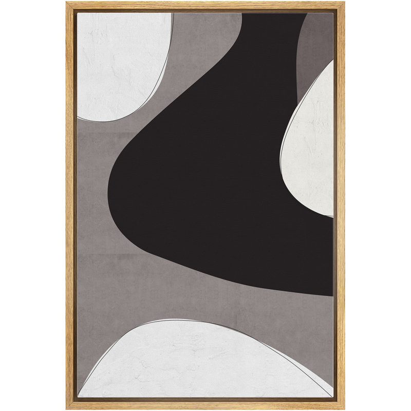 " Abstract Alternating Dark & Beige Shape ", 24" H x 16" W x 1.5" D, Brown