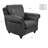 Stephie 46" Genuine Leather Rolled Arm Club Chair-20120187