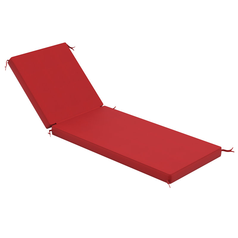Sunbrella® Outdoor Chaise Cushion, 26" W x 80" D, Canvas Jockey Red