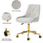 Chaise en tissu gris avec pieds dorés - ergonomique, réglable en hauteur, pieds en velours ergonomiques modernes et confortables, hauteur du siège réglable-1782633221