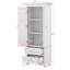 Armoire de rangement haute avec deux tiroirs, armoire de salle de bain multifonctionnelle autoportante avec tablette réglable, dispositif anti-basculement-2096168297