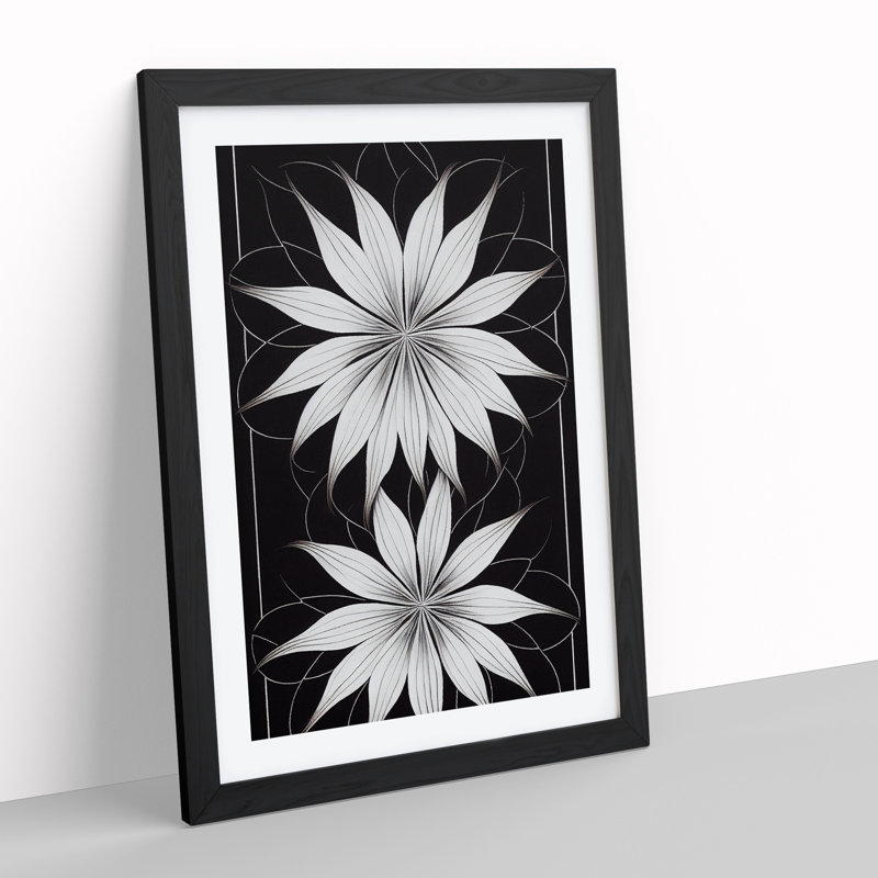 The Timeless Flowers - Framed Print, 34cm H x 25cm W x 2cm D, Black