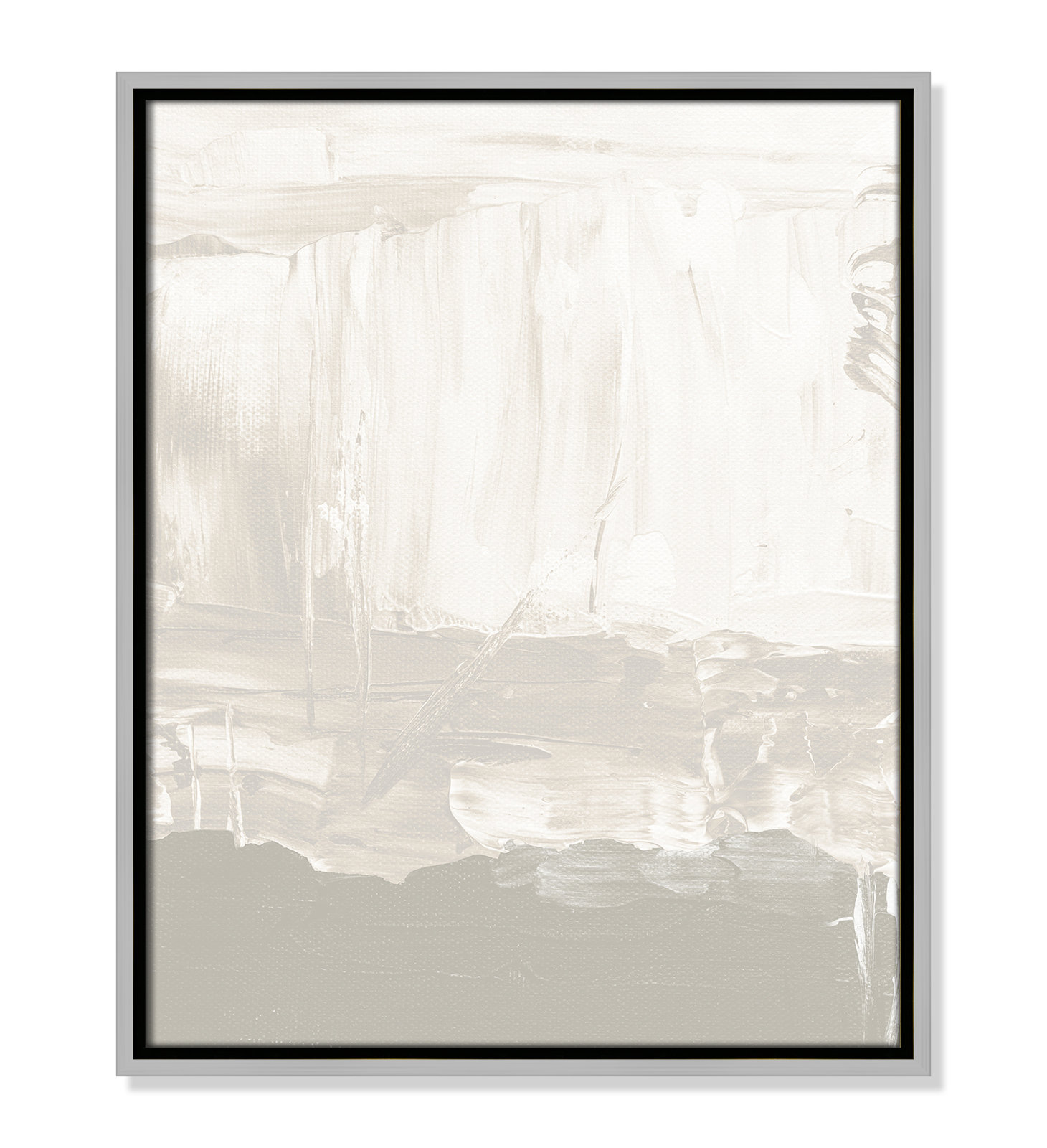 Albie "Taupe Abstract" Print, 21.5" H x 17.5" W, Silver