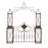 Bronze Metal Scroll Indoor Outdoor Arched Gate Indoor Outdoor Garden Arbor with Pillars and Latch Lock Closure, 78" x 14" x 94"