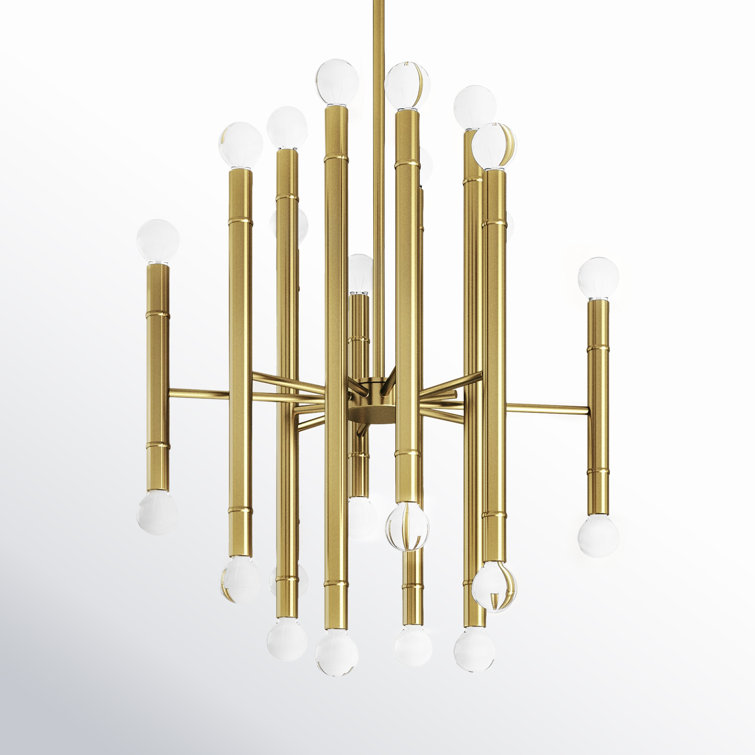 Hammons 24 - Light Dimmable Sputnik Modern Linear Chandelier