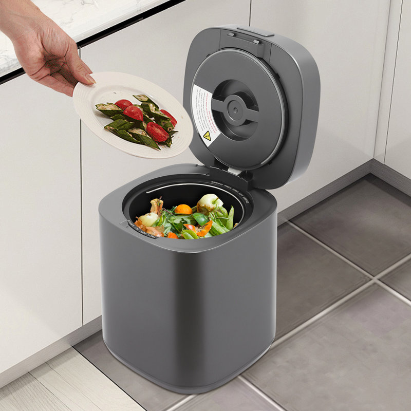0.66 Gallons Kitchen Trash Can, Satin Black