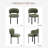 Modern Faux Leather Upholstered Dining Chairs with Wrap-Around Curved Backrest and Metal Legs (Set of 2)-114982708-114982705