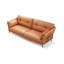 Causeuse coussin orange en cuir véritable-1612224832