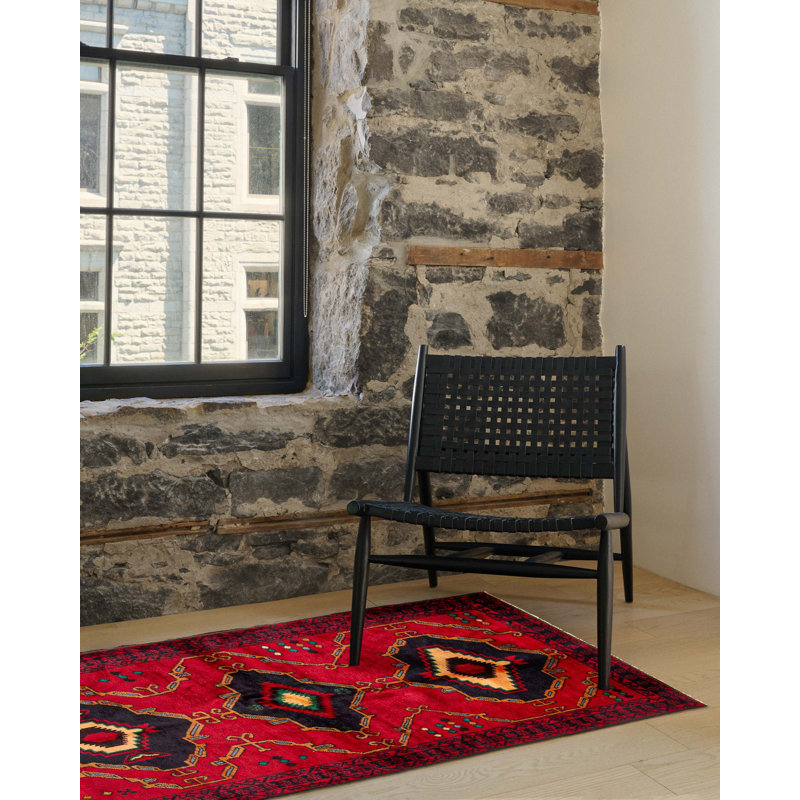Rizbaft Red Rug 3'3" x 6'5"