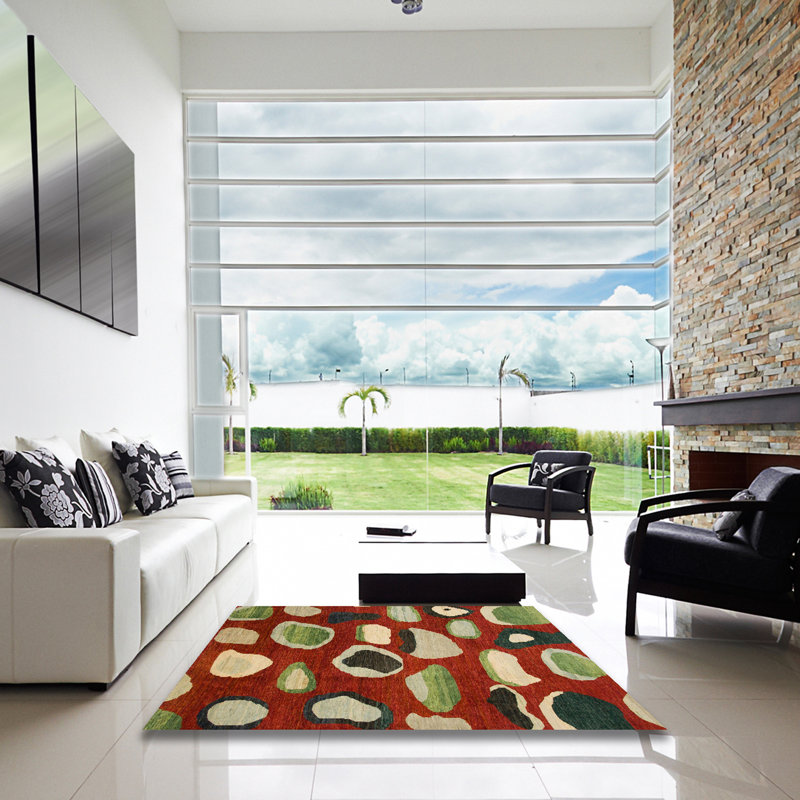 Tapis abstrait moderne 801, Carré 4 pi