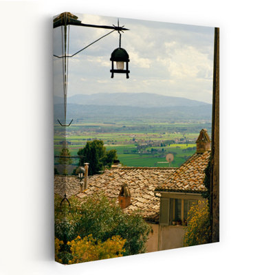 Umbrian Countryside Viewed Through An Alleyway Assisi Perugia Province Umbria Italy Abstract Contemporary Architecture Landscape Art