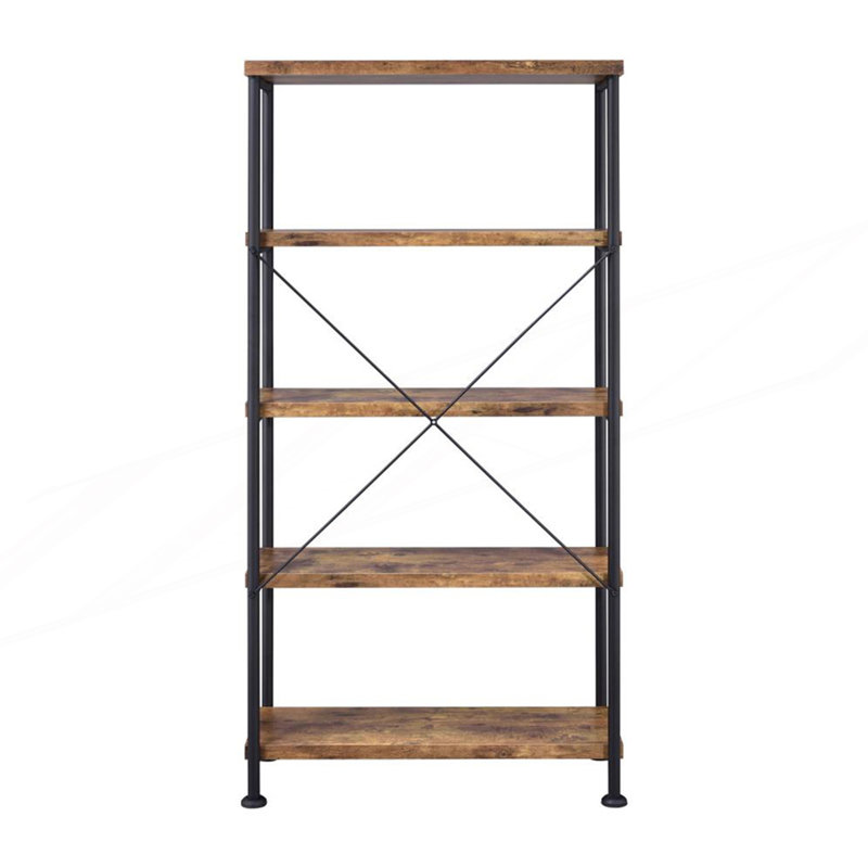 Bibliothèque à 4 tablettes avec structure en métal
